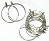 5 Pairs of 40mm Nickel Plated Hoop Earrings